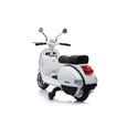 Moto électrique pour enfant VESPA officielle 12V avec licence Piaggio Blanc-3