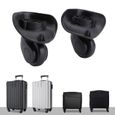 2 pcs Roulettes Roues universelles en PVC réparation bagages accessoires  -YES-3