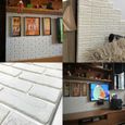 006-1 piece -Autocollants muraux en mousse 3D, panneaux de papier peint auto adhésif, décor de maison, salon, chambre à coucher, déc-3