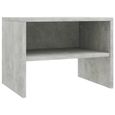 #2944 Lot de 2 Table de nuit Table de Chevet Professionnel - Table de salon - Gris cement 40 x 30 x 30 cm Aggloméré Parfait-3