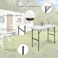 COSTWAY Table de Camping Pliante-Evier Nettoyage-Robinet en Acier-Plateau en Plastique-Tuyau de Vidange Ajustable-114 x 58,5 x 94 cm-3