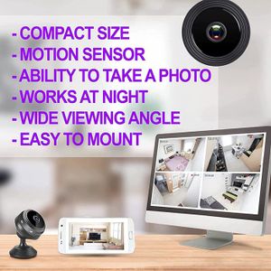 Mini Caméra Espion WiFi 1080P – Caméra Discrète Avec Aimant, Surveillance Intérieur/extérieur, Enregistrement Sur Carte SD
