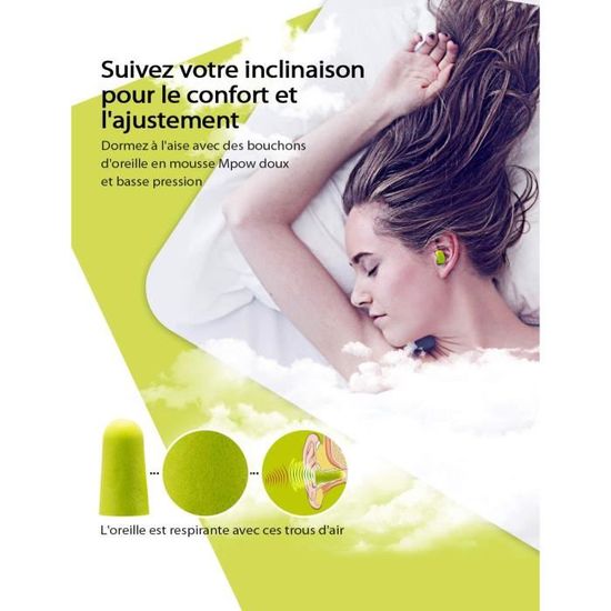 10x//5bag Bougie Lumière Douce mousse Bouchons d/'Oreille Défenseurs Protecteurs H Hu