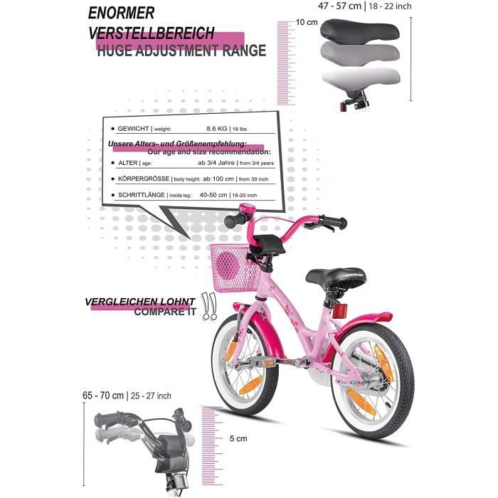 Prometheus velo pour fille 3 ou 4 ans v lo enfant 14 pouces roues