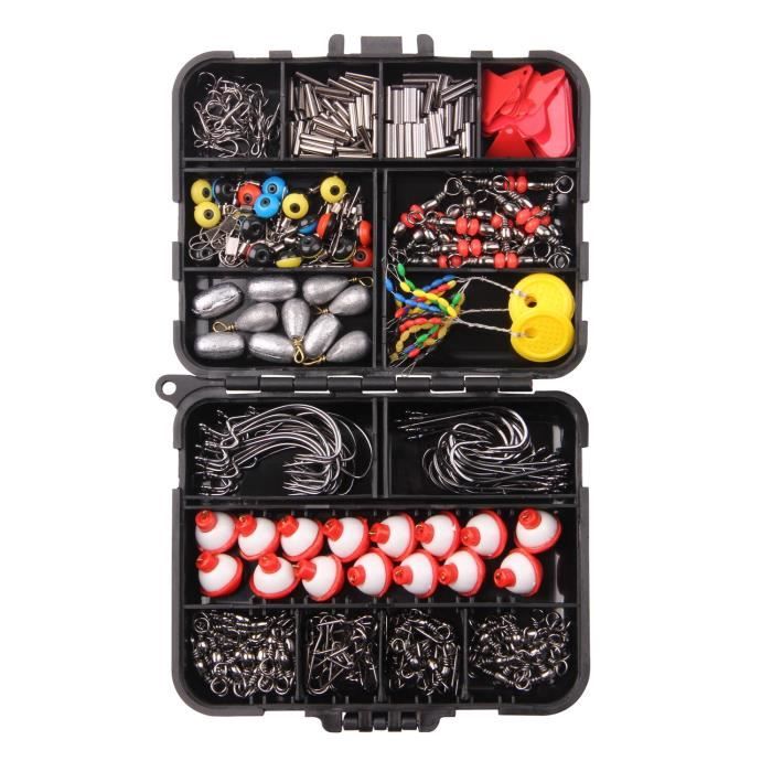 177pcs Kits Accessoires Pêche Crochets Bouchons Videur Paillettes avec  Boîte Aw57937 - Cdiscount Sport