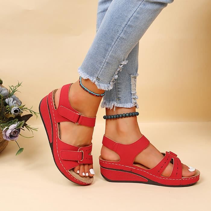Talons sales compensés rouge