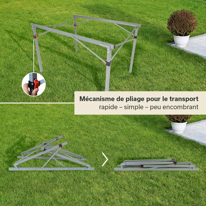 Costway table de camping pliable avec 4 tablettes d'appoint, table de pique-nique portable
