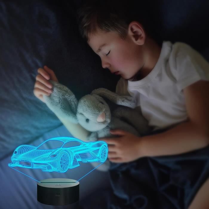 Lampe 3D Citroën DS21 Personnalisable | 16 Couleurs LED | Veilleuse Ambiance | Fabriqué En France