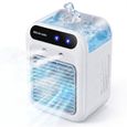 Climat. port. 500ml, ventil. compact brumisateur réglable, chambre/bureau/camping-car. Corvina
