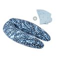 Babymoov B.LOVE Coussin de Maternité & Allaitement Terracotta + 1 Housse Wind Blue - Avec Remplissage Microbilles ultra-fines - Made-0