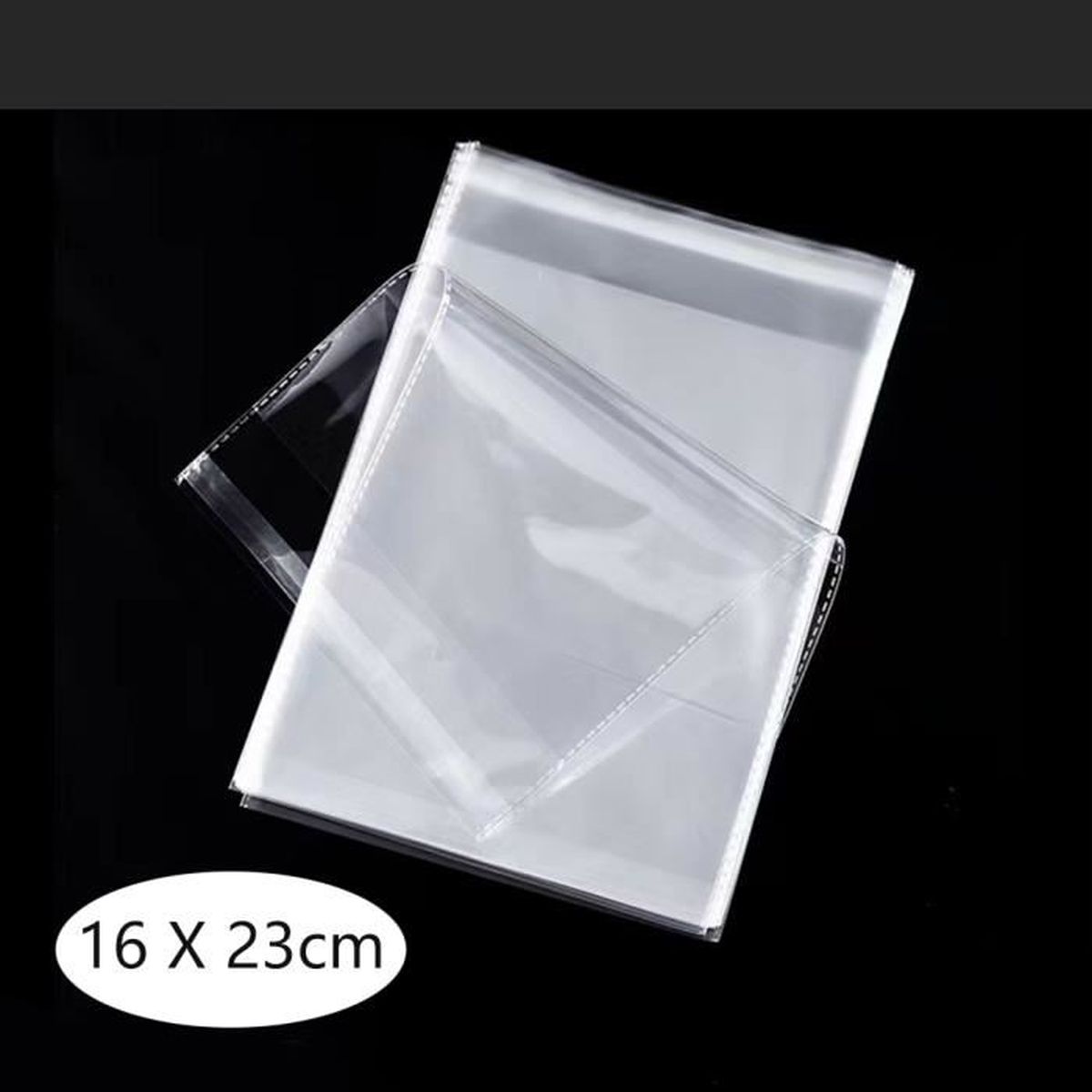 Lot de 100 sachets transparents à fermeture hermétique, sac carré