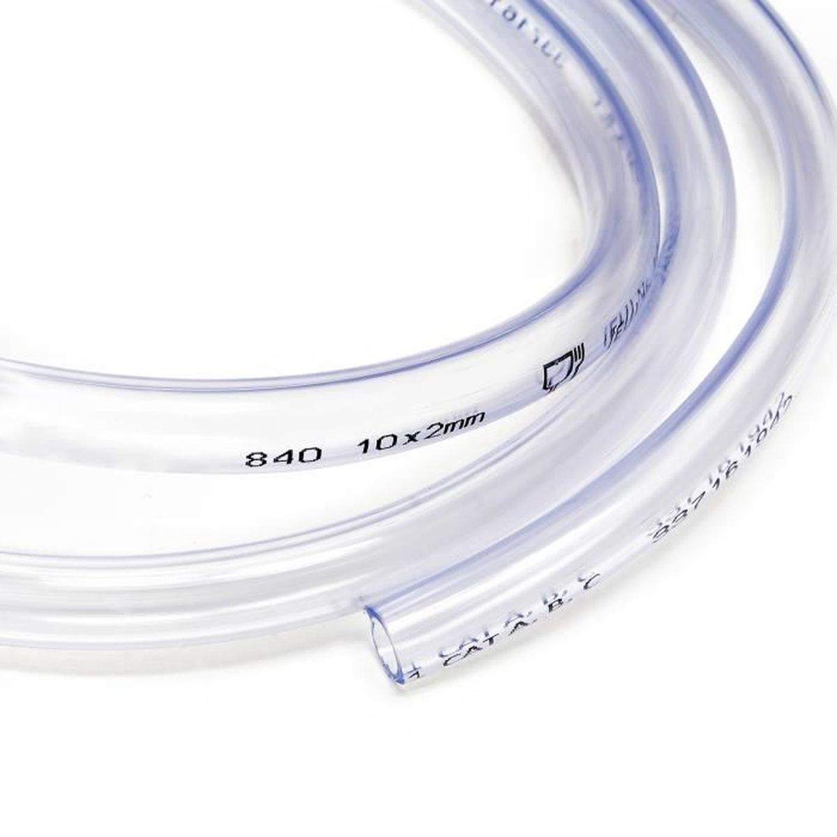 Tuyau Flexible Tuyau En Silicone Alimentaire 2 M - Diamètre Intérieur 8 Mm / Extérieur 10 Mm, Résistant De -60°C à 220°C, Transparent Tuyau Flexible Haute Température