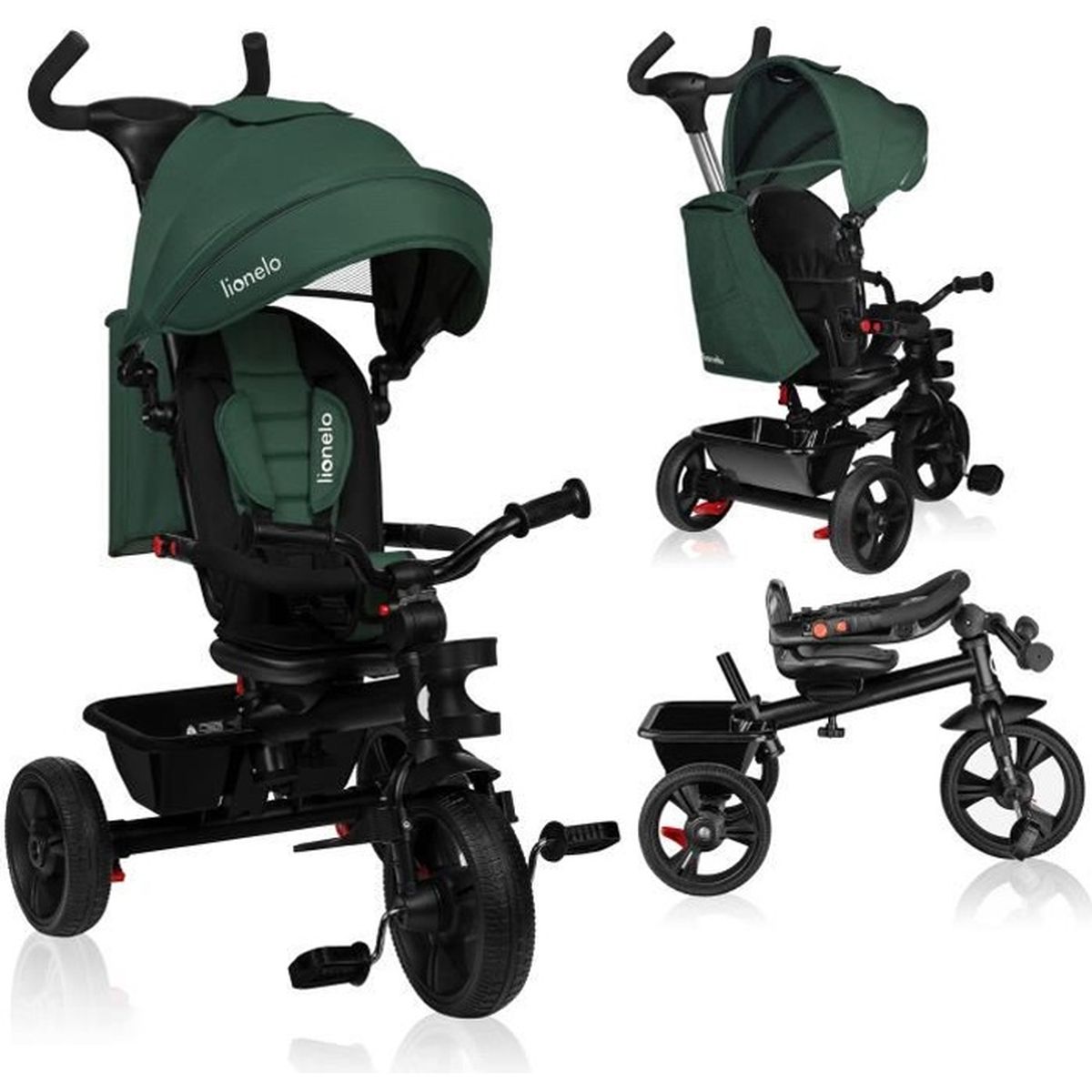 Smoby - Tricycle Baby Driver Plus Gris - Vélo Evolutif Enfant Des 10 Mois -  Roues Silencieuses - Frein de Parking - Zoma