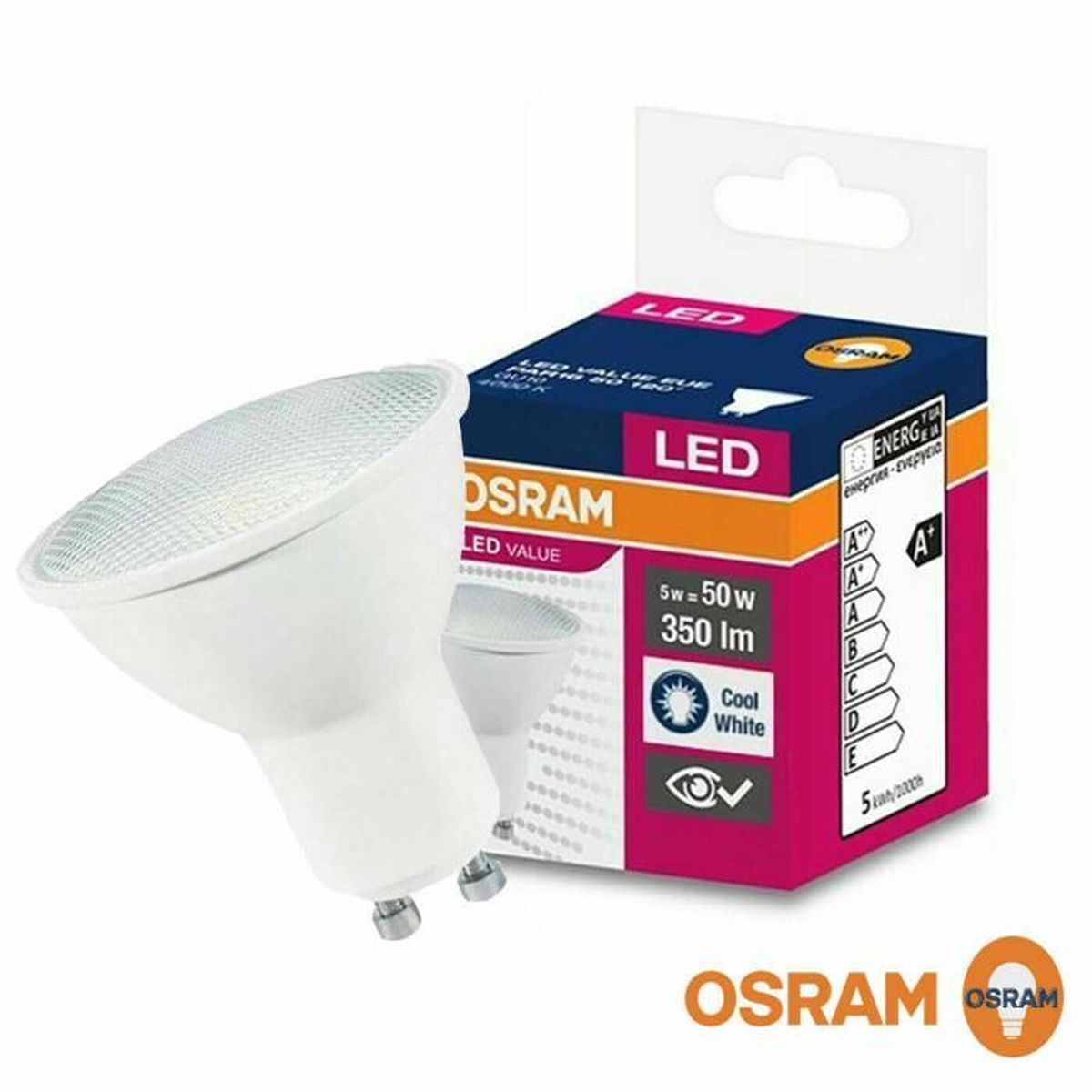 Ampoule LED VALUE PAR16 36° 5W 4000K GU10 Osram Cdiscount Maison