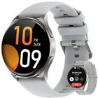 FEIPUQU Montre Connectée Femme avec Appel Bluetooth 5.3 Suivi des Règles/100+ Sport/SpO2/Sommeil/Fréquence Cardiaque/ Podometre/ IP68-Gris