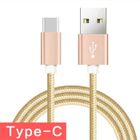 APRILLY [1 M] USB Type C Câble Pour Sony Xperia XA1 Ultra Nylon Tressé Chargeur & Synchro Rapide USB Type C Cable - Or