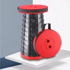 BenyLed Tabouret Télescopique Tabouret Pliant Rétractable Portable Pliable pour Les Voyages, Camping, Pêche, L'extérieur ( Rouge)