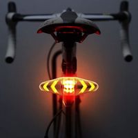 Feu arrière de vélo LED Clignotants avec télécommande sans Fil Rechargeable Multifonction Modes Étanche pour VTT Vélo de Route[258]