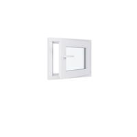 Fenêtre PVC Triple vitrage - Blanc/Blanc - Ouverture à Droite - Largeur 600 x Hauteur 500 mm