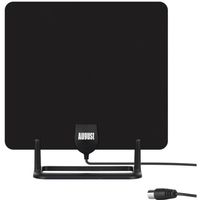 Antenne TV Interieur Puissante TNT HD - August DTA450 - Socle, discrète, câble de 3m, UHF-VHF