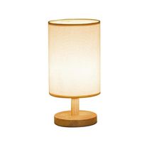 Lampe de Chevet, Lampe de Table 3 Modes Couleur Réglable, Lampe de Bureau en bois avec E27 LED Ampoule pour Salon Chambre Bureau