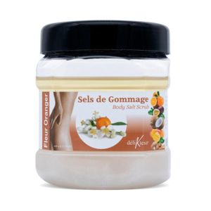 GOMMAGE CORPS déliKtess® - Gommage au sel pour le corps parfum Fleur d'Oranger- 600 gr