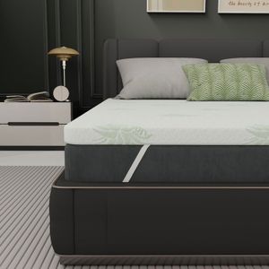 Surmatelas Épais Hypoallergénique Glamhaus - 5 Cm, Coton 300 Fils, Jupe 45 Cm - Lit Simple 90x190 Cm - Certifié Oeko-Tex - 11