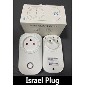 PRISE 4 PIÈCES - 16a fiche israel - prise intelligente Wifi 16a EU brésil, avec minuterie, moniteur d'énergie, appl