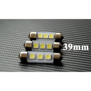 AMPOULE TABLEAU BORD 2 ampoules Dax® navettes 39 mm c5w  LED 6000K SMD