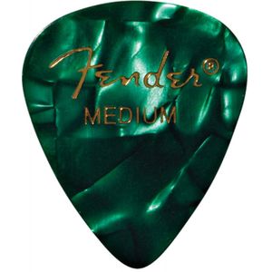 MEDIATOR Fender - Médiators Green Moto 351 Shape Medium - pack de 12 médiators guitare