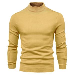 PULL Pull Homme En Tricot Col Montant À Manches Longues