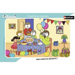 PUZZLE Puzzle cadre T'choupi fête son anniversaire - Ravensburger Nathan - 15 pièces - Jaune - Dès 3 ans