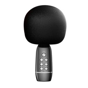 Micro à Main Portable Haut-parleur pour Enfants/Adultes Chanter Compatible avec Android/IOS/PC/Smartphone Fede Microphone Karaoké Sans Fil Bluetooth avec Lumière LED Multi couleur