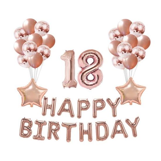 37 Pcs 18 Ans Joyeux Anniversaire Ballons Or Rose Decoratif Ballons Set Latex Naturel Aluminium Film Paillettes Ballons Pour La Fete Cdiscount Maison 37 Pcs 18 Ans Joyeux Anniversaire Ballons Or Rose Decoratif Ballons Set Latex Naturel Aluminium Film Paillettes Ballons Pour La Fete Cdiscount Maison