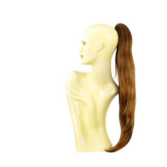 Postiche Queue De Cheval Synthétique 70 Cm Blond Châtain Mèches Dorées - Neuf Avec étiquettes