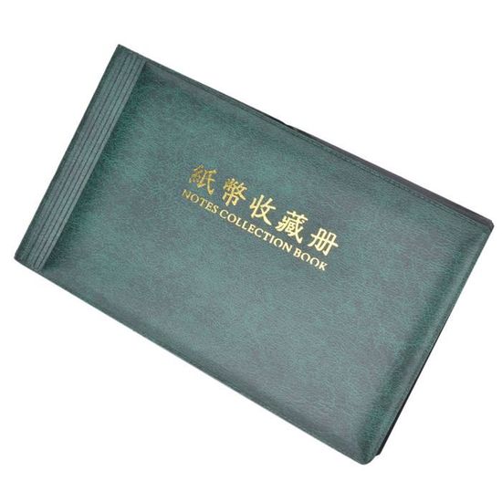 Album Collection Billets 40 Poches - 20 Feuilles PVC Bleu - Uncle Paul Pour Billets Du Monde
