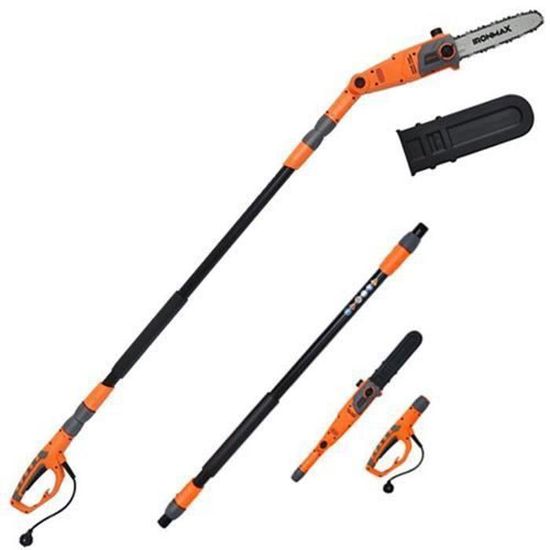 Perche Télescopique Grüntek Pour Mini-tronçonneuse Et Sécateur - Longueur 135-250 Cm - Tête Réglable - Aluminium Léger 2.2 Kg