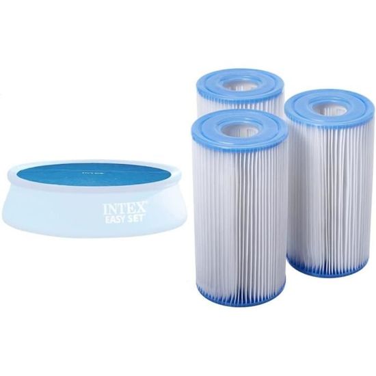 Bâche Solaire Intex Easy Set 305cm - Chauffage Écologique Piscine - Économie Énergie - Bleu