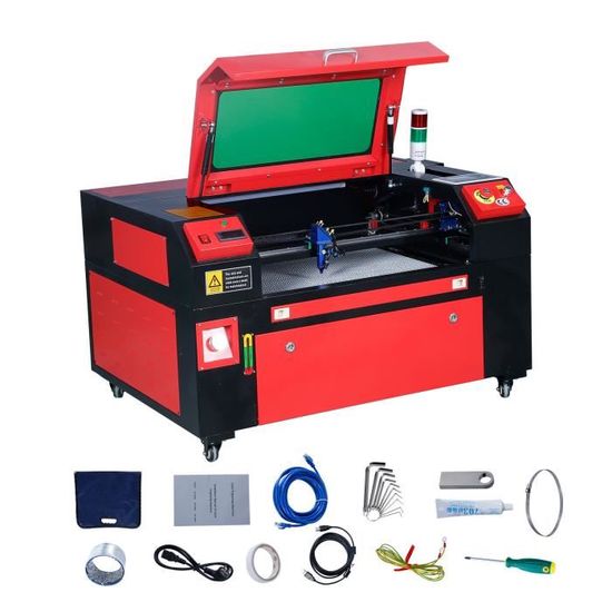 Graveur Laser CO2 - VEVOR - 60 W Machine de Gravure Découpe Table ...