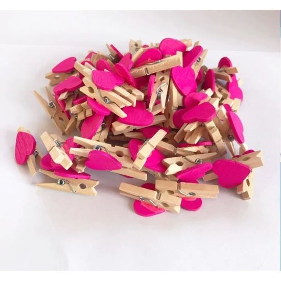 Mini Épingles À Linge En Bois Doré Pour Décoration De Mariage Ou Scrapbooking - 25 Mm[u720