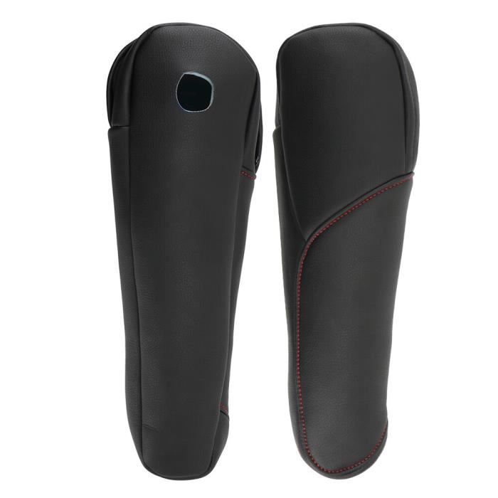 Housses Accoudoirs Porte Avant Pour Honda CR-V 2007-2012 - Cuir Microfibre Noir, Kit D'installation Inclus