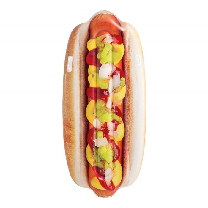 INTEX Matelas gonflable Hot dog gonflable 180x89cm
