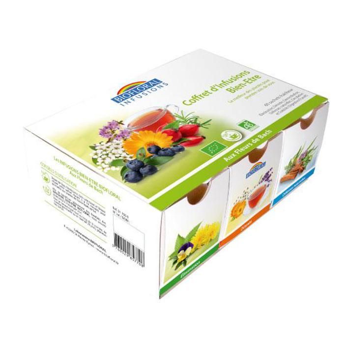 Biofloral Coffret d'Infusions Bio Fleurs de Bach Boite de 60 sachets