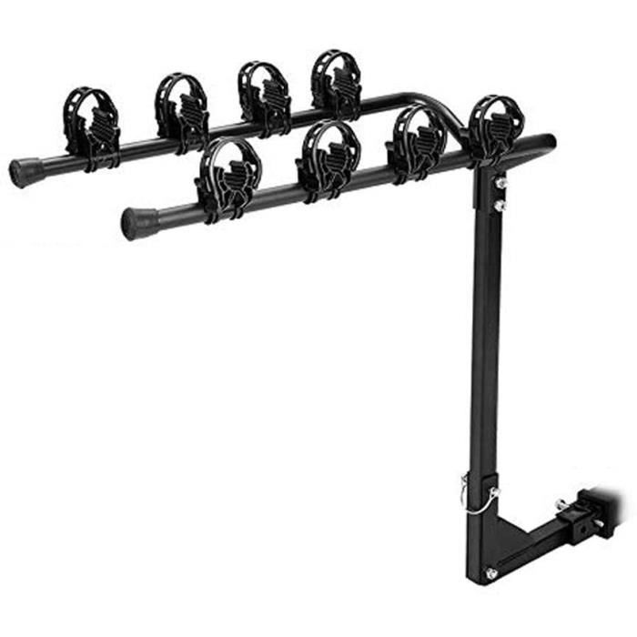 Porte Velos Sur Attelage 4 velos electrique Porte Bicyclettes Hayon Voiture Universelle Acier Pliable Porte-Bagages Arrière AvA60