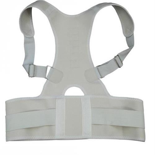 CEINTURE LOMBAIRE,Réglable Orthopédique Dos Posture Soutien Bretelles Ceinture Correcteur de Posture Magnétique - Type WHITE-S