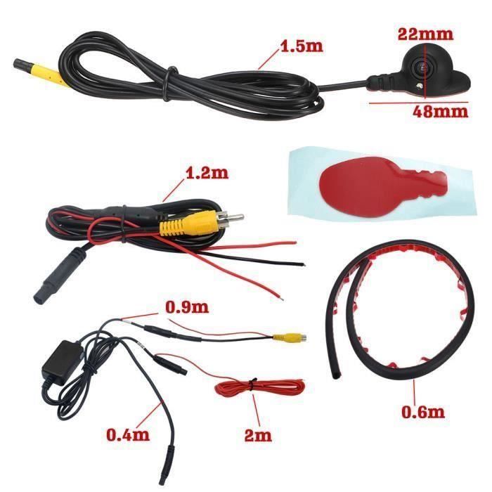 Caméra Angle Mort à Droite 12V 120° + Caméra de recul 170 ° Vision Nocturne Étanche WYK56484