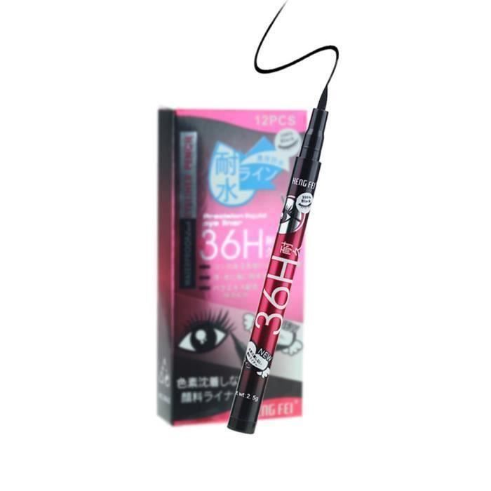 12pcs imperméable beauté maquillage cosmétique eye liner crayon noir liquide JCH70505688