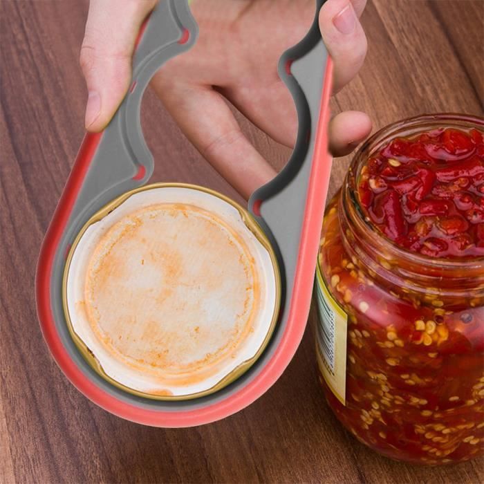Ouvre-bocal manuel, ouvre-bocal 4-en-1, ouvre-boîte à économie d'énergie, antidérapant pratique facile à utiliser durable pour