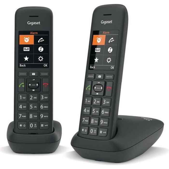 Telephone dect gigaset c575 duo noir