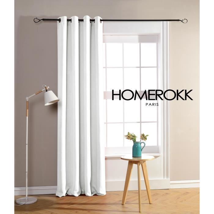 Rideau Opaque 140x180 cm BLANC - HOMEROKK